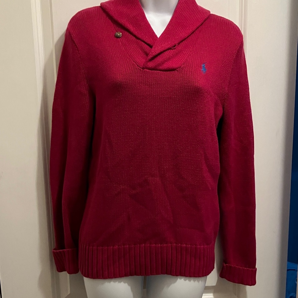 Ralph Lauren Women's Fuchsia Cowl Neck Sweater